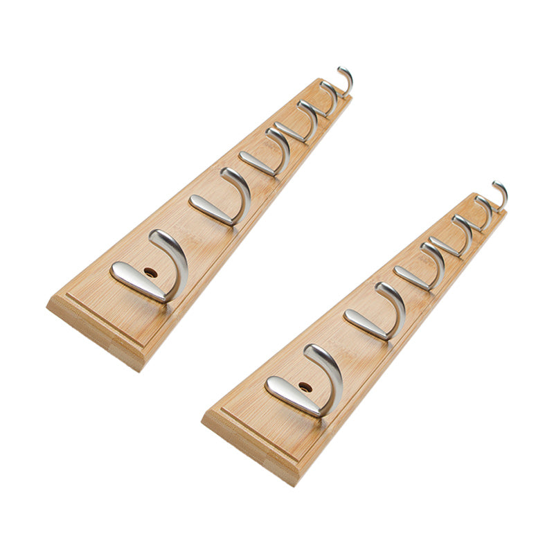 Contemporary Entryway Kit Wood Wall Mounted Hooks Included Hall Stand