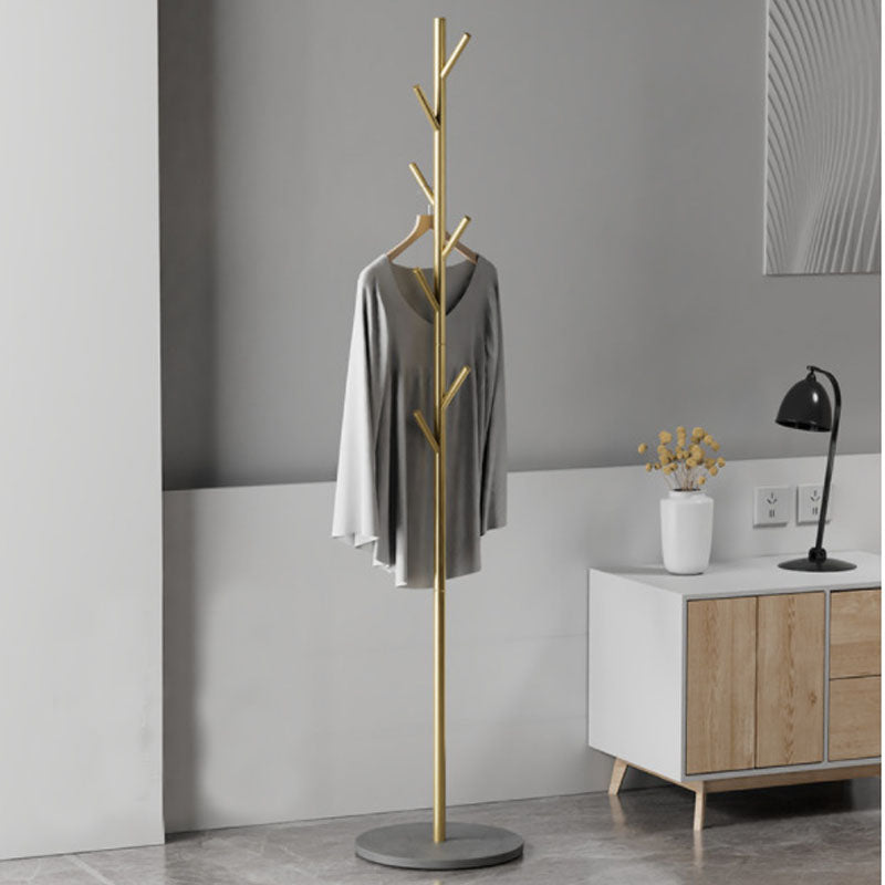 Modern Hall Tree Metal Free Standing Entryway Coat Rack Hall Stand