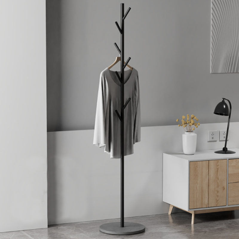 Modern Hall Tree Metal Free Standing Entryway Coat Rack Hall Stand