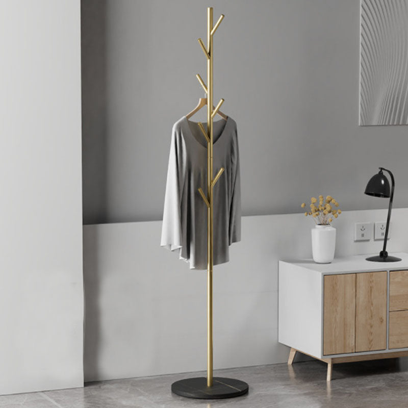 Modern Hall Tree Metal Free Standing Entryway Coat Rack Hall Stand