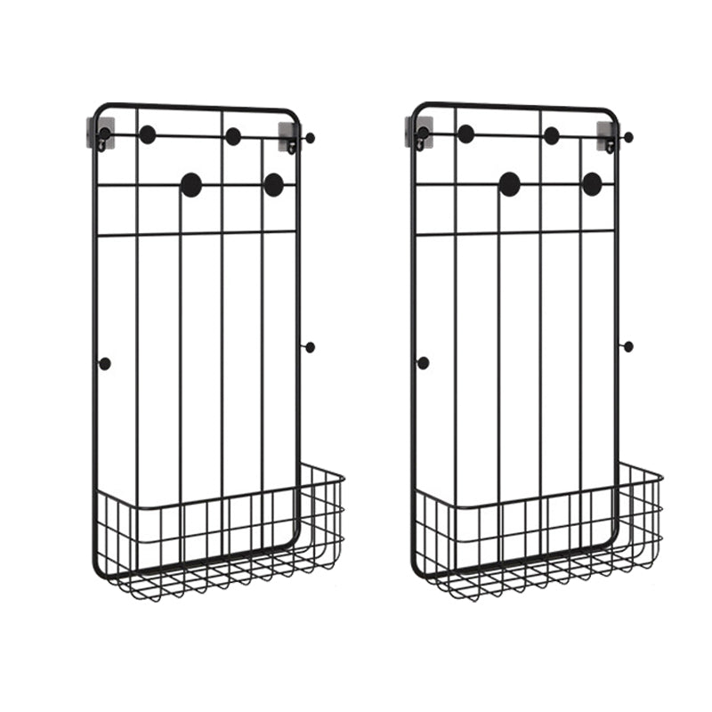 Metal Coat Hanger Storage Baskets Industrial Entryway Kit Coat Hanger