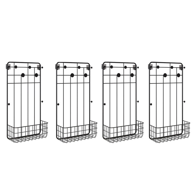 Metal Coat Hanger Storage Baskets Industrial Entryway Kit Coat Hanger