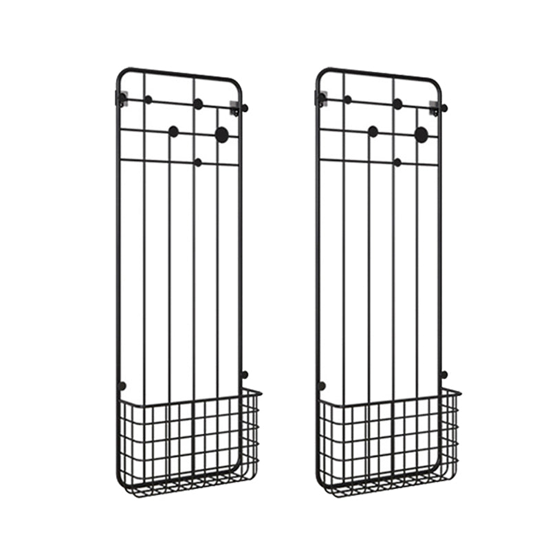 Metal Coat Hanger Storage Baskets Industrial Entryway Kit Coat Hanger