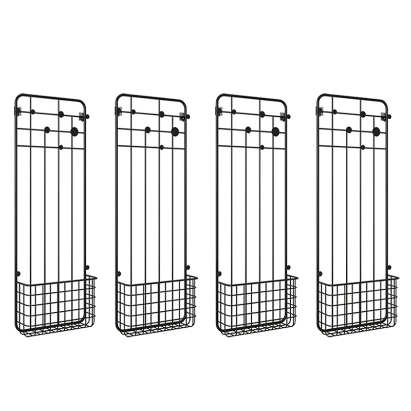 Metal Coat Hanger Storage Baskets Industrial Entryway Kit Coat Hanger