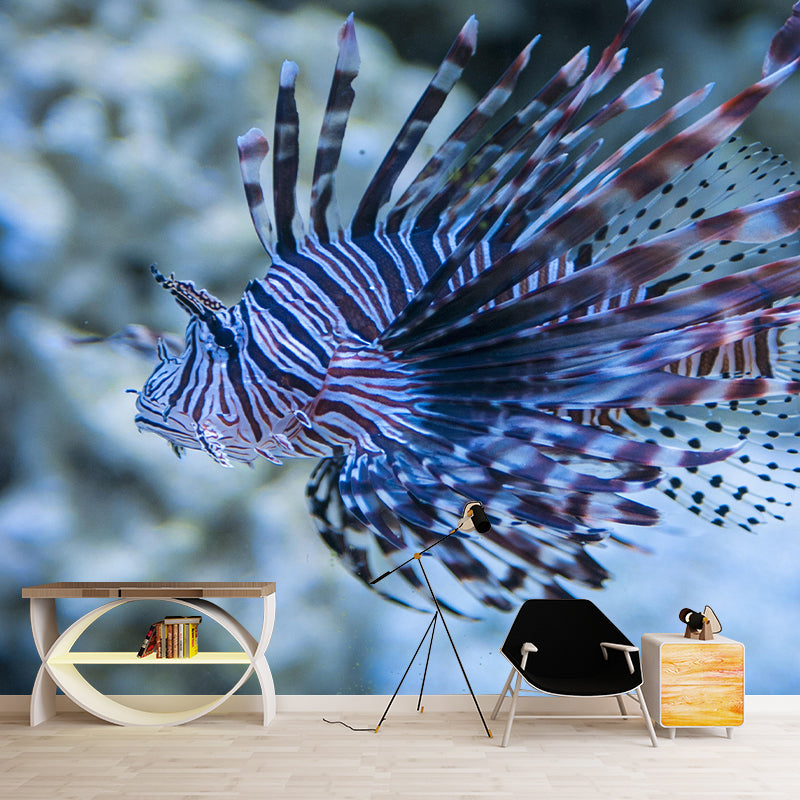 Exquisite Wall Mural Lionfish Pattern Living Room Wall Mural