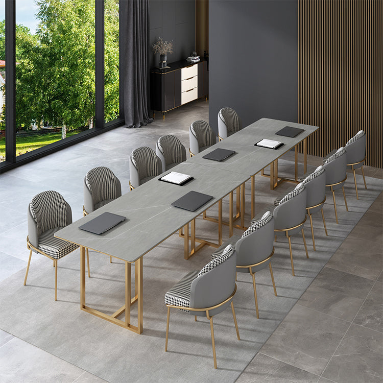 Sintered Stone Home Writing Table Industrial Fixed Meeting Table