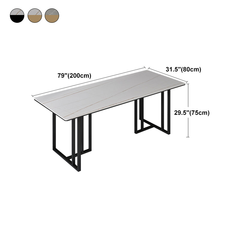 Sintered Stone Home Writing Table Industrial Fixed Meeting Table