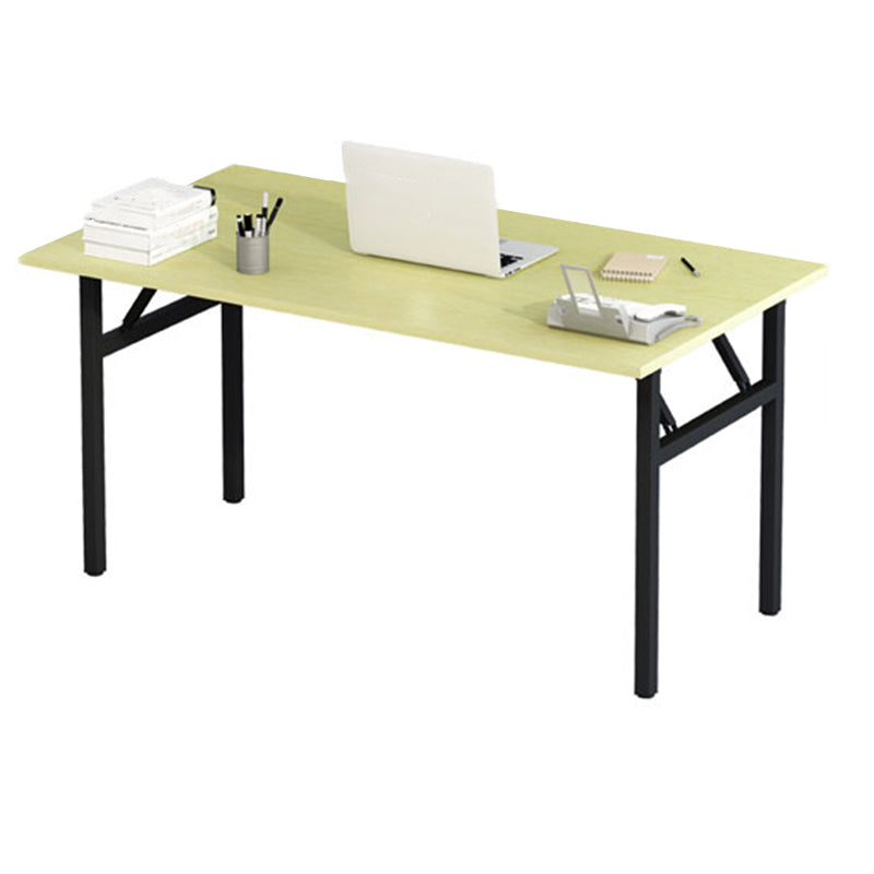 Rectangular Wood Writing Desk Industrial Style Folding Office Desk