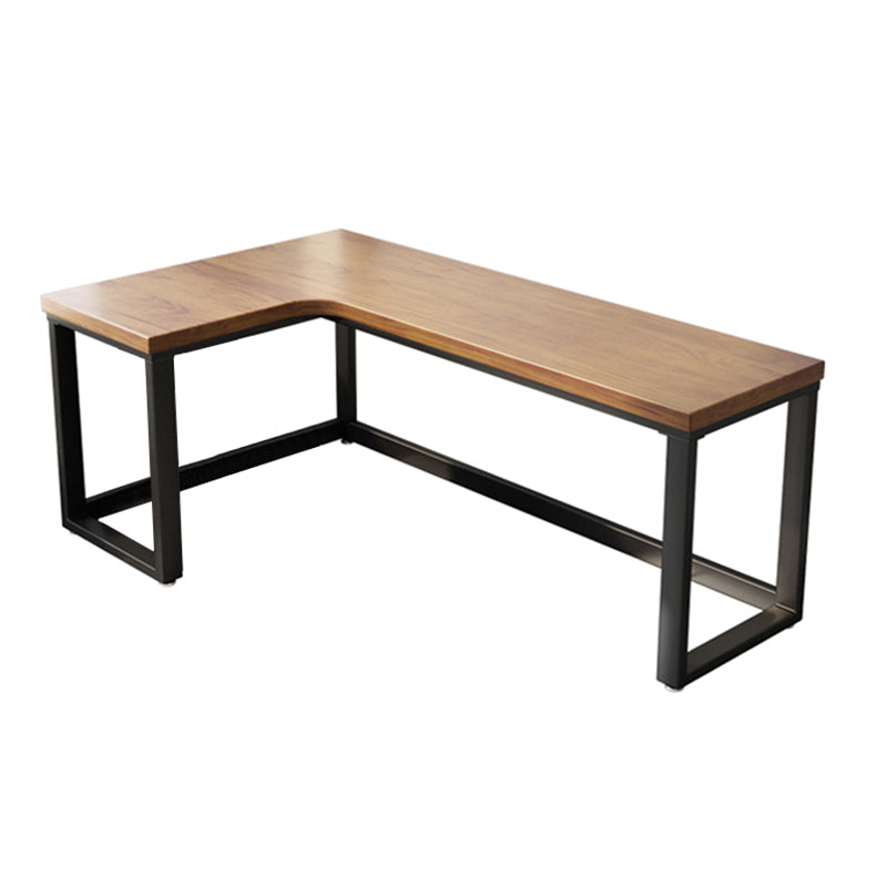 Pine Solid Wood Working Table Industrial Style L-shape Office Table