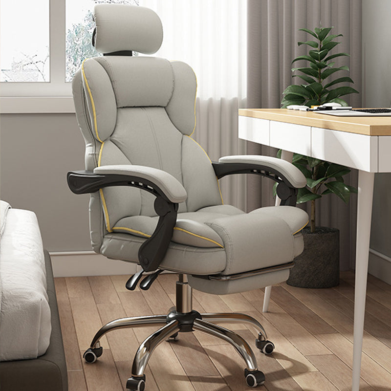 Faux Leather Chair Modern High Back Office Chair for Home Office