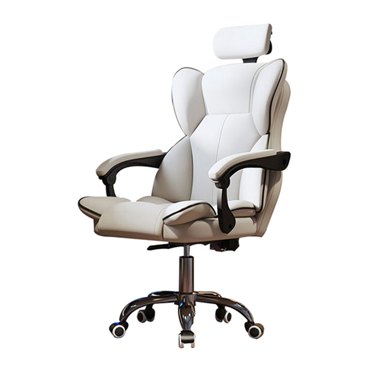 Faux Leather Chair Modern High Back Office Chair for Home Office