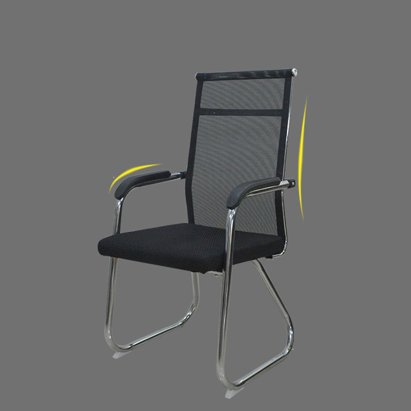 Modern Black Metal Desk Chair with Mid Back and Hight Back Home Office Chair