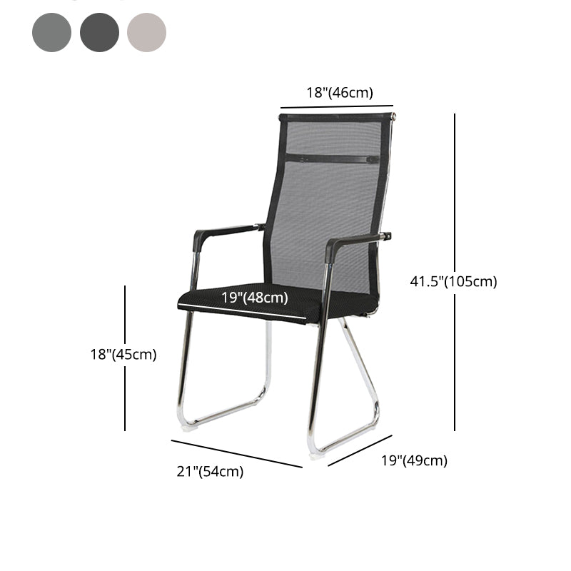 Modern Black Metal Desk Chair with Mid Back and Hight Back Home Office Chair