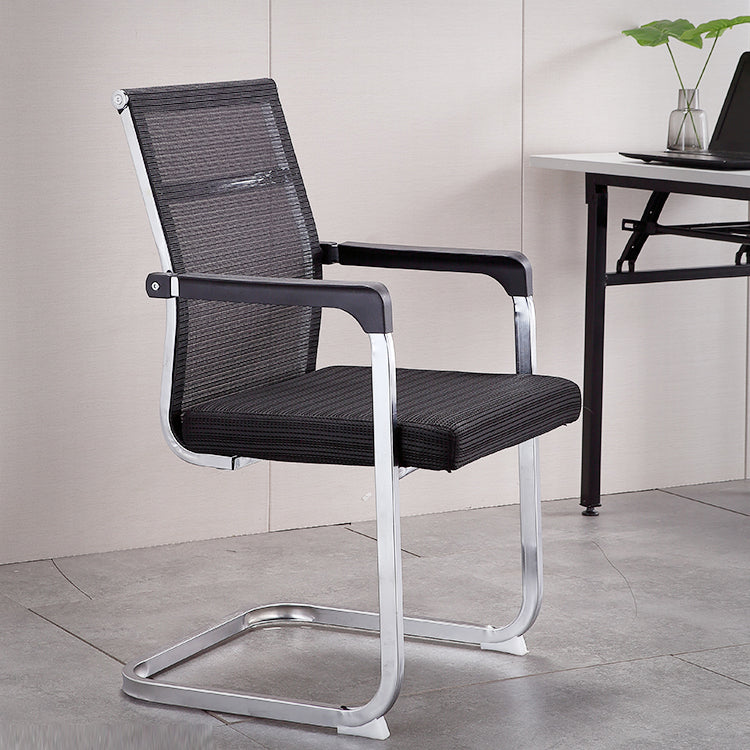 Modern Style Task Chair No Wheels Office Chair with Fixed Arms