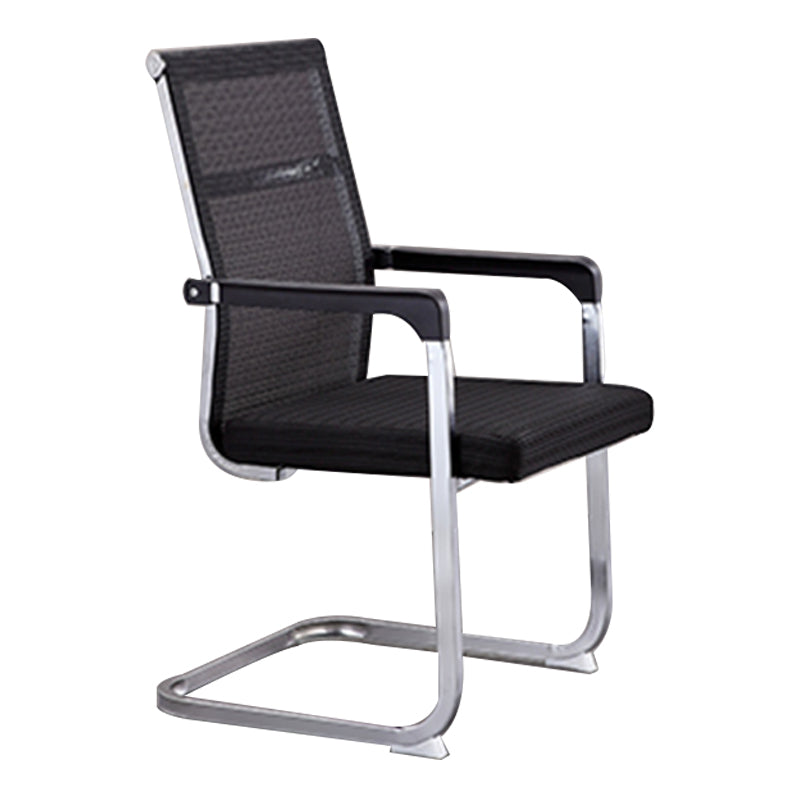 Modern Style Task Chair No Wheels Office Chair with Fixed Arms