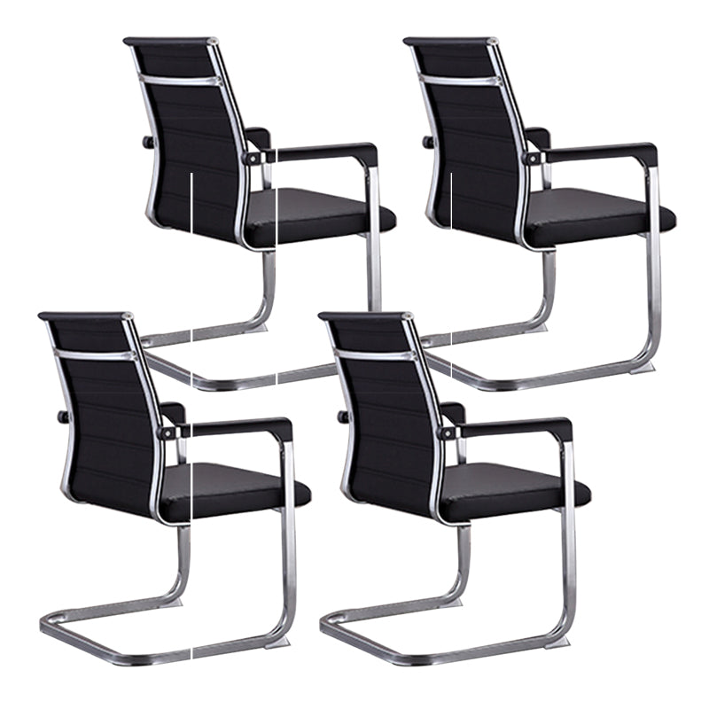 Modern Style Task Chair No Wheels Office Chair with Fixed Arms