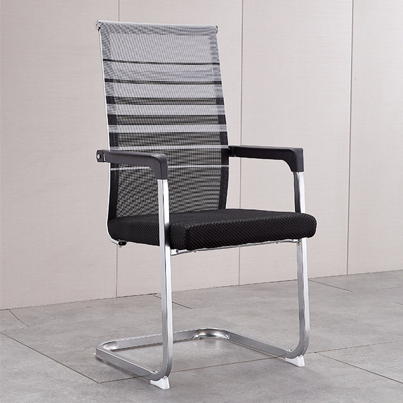 Modern Style Task Chair No Wheels Office Chair with Fixed Arms