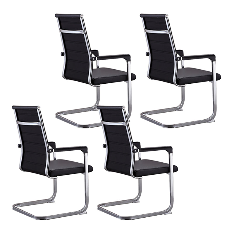 Modern Style Task Chair No Wheels Office Chair with Fixed Arms