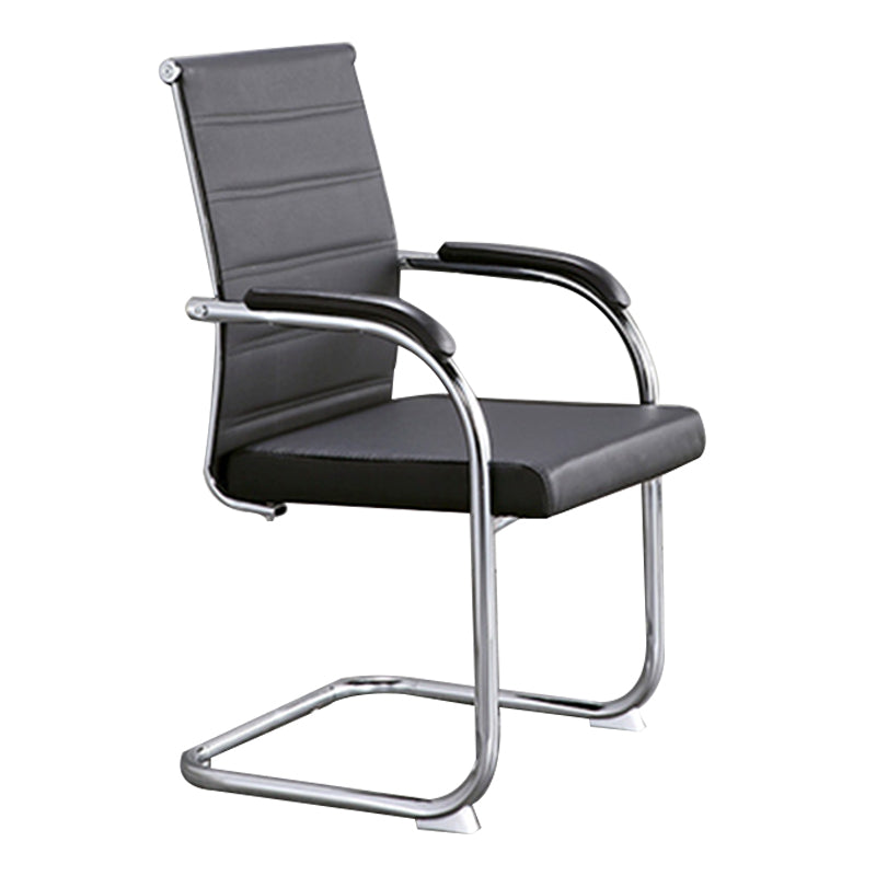 Modern Style Task Chair No Wheels Office Chair with Fixed Arms