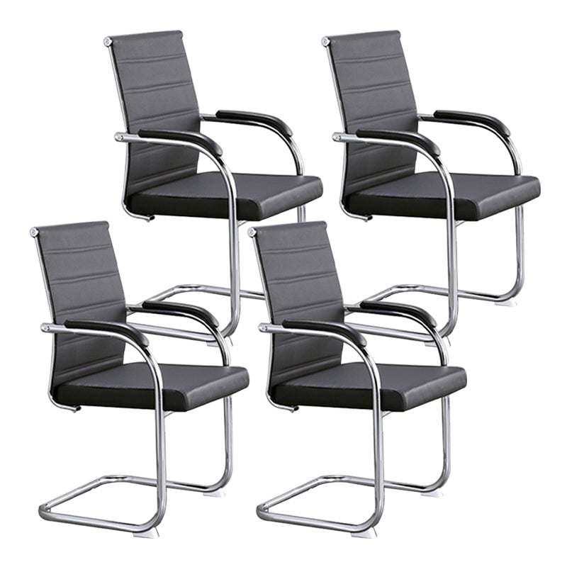 Modern Style Task Chair No Wheels Office Chair with Fixed Arms