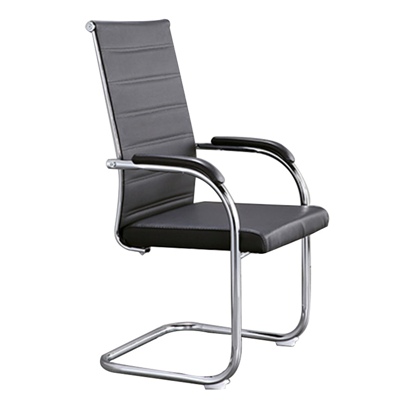 Modern Style Task Chair No Wheels Office Chair with Fixed Arms