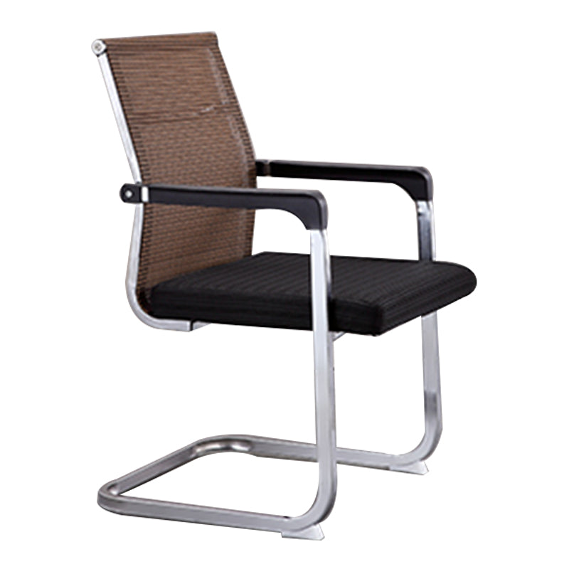 Modern Style Task Chair No Wheels Office Chair with Fixed Arms