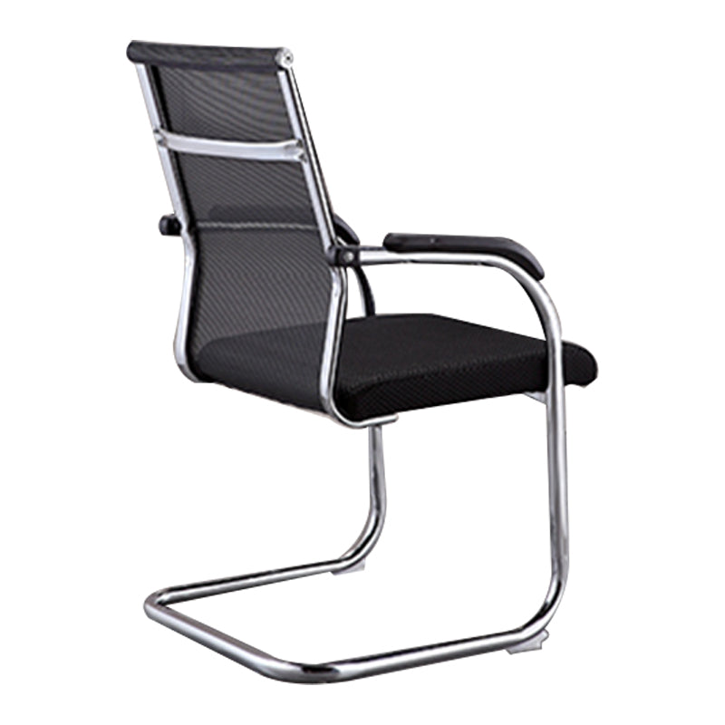 Modern Style Task Chair No Wheels Office Chair with Fixed Arms