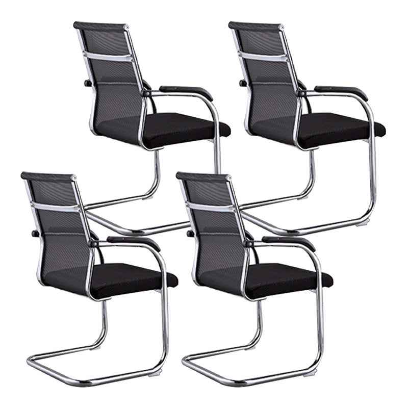 Modern Style Task Chair No Wheels Office Chair with Fixed Arms