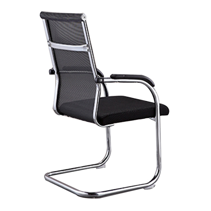 Modern Style Task Chair No Wheels Office Chair with Fixed Arms