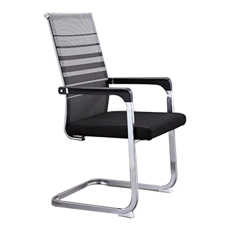 Modern Style Task Chair No Wheels Office Chair with Fixed Arms