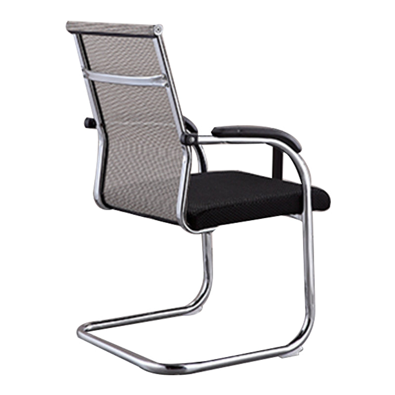 Modern Style Task Chair No Wheels Office Chair with Fixed Arms