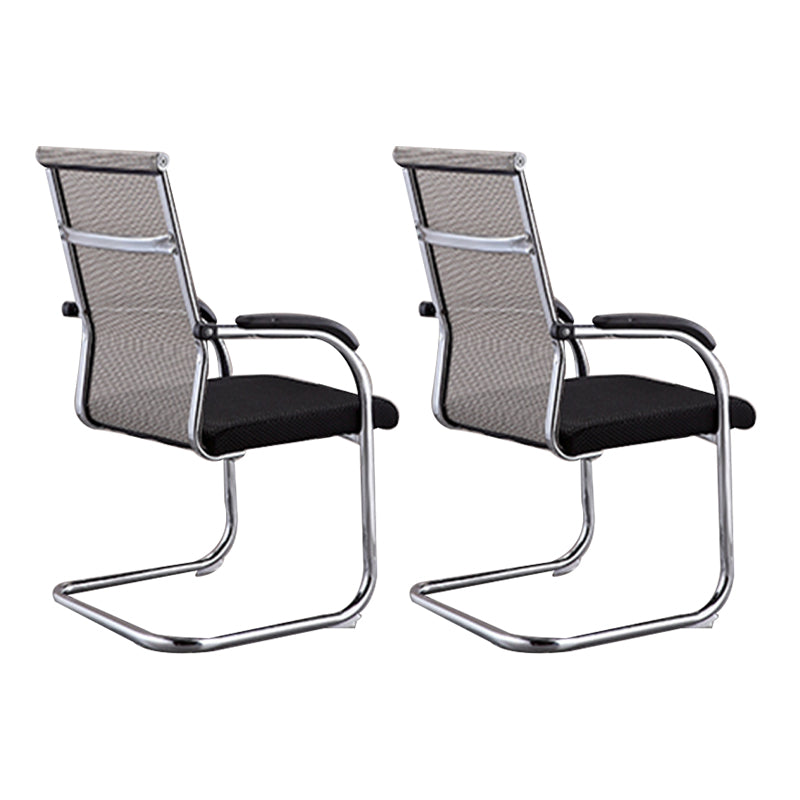 Modern Style Task Chair No Wheels Office Chair with Fixed Arms