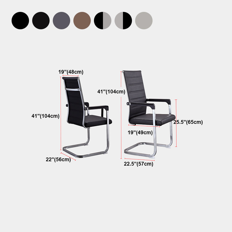 Modern Style Task Chair No Wheels Office Chair with Fixed Arms