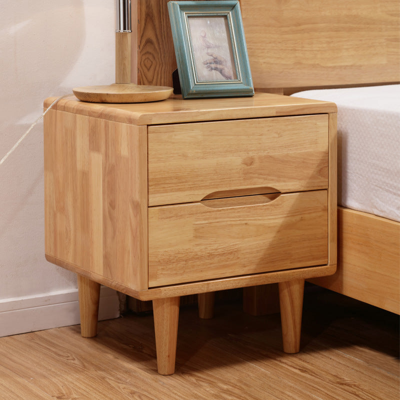 Solid Wood Modern Bed Nightstand Drawer Storage Legs Included Night Table