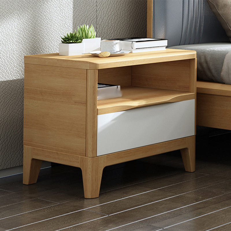 Solid Wood Modern Bed Nightstand Drawer Storage Legs Included Night Table