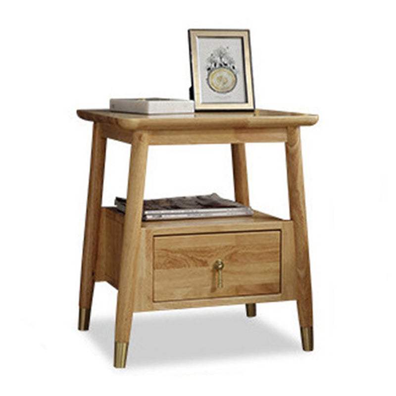 Solid Wood Modern Bed Nightstand Drawer Storage Legs Included Night Table