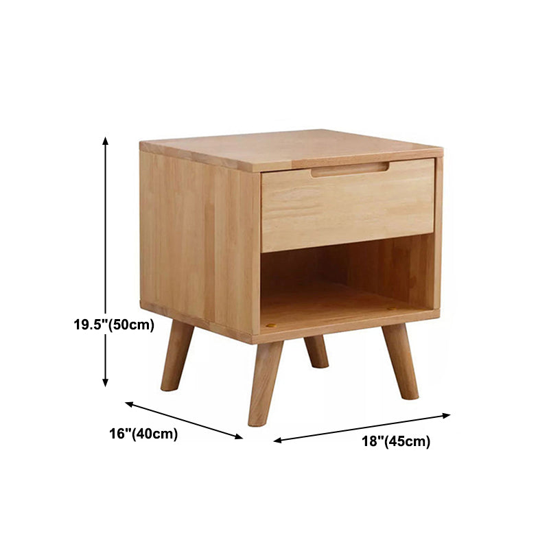 Solid Wood Modern Bed Nightstand Drawer Storage Legs Included Night Table