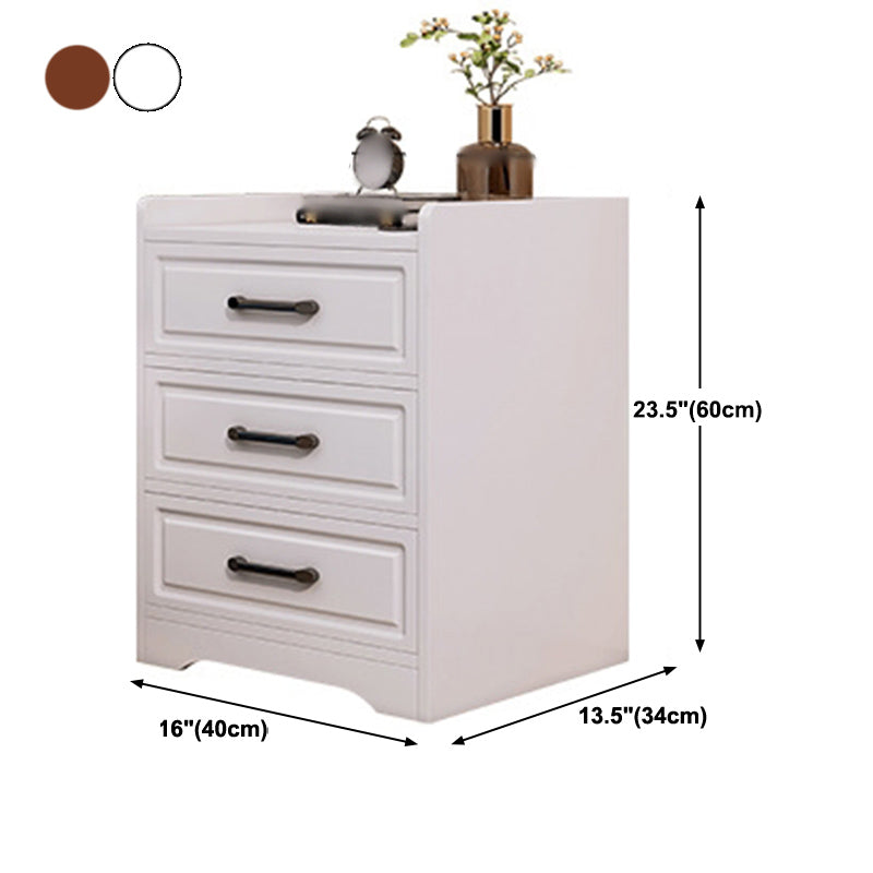 Modern Imitation Wood Nightstand Drawer Storage Accent Table Nightstand