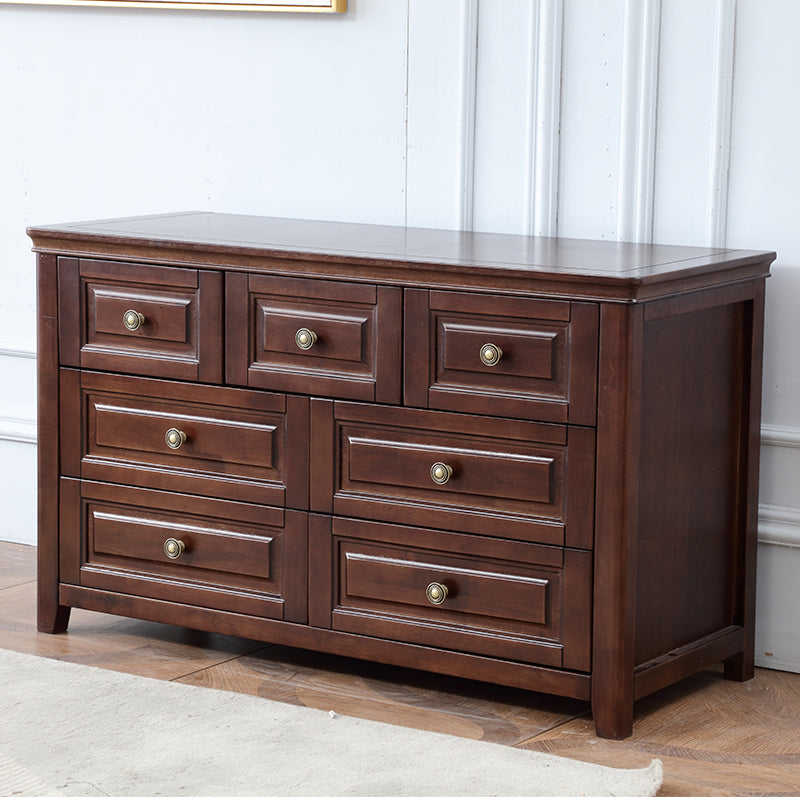 Traditional Brown Storage Chest Bedroom Storage Chest Dresser with Drawers