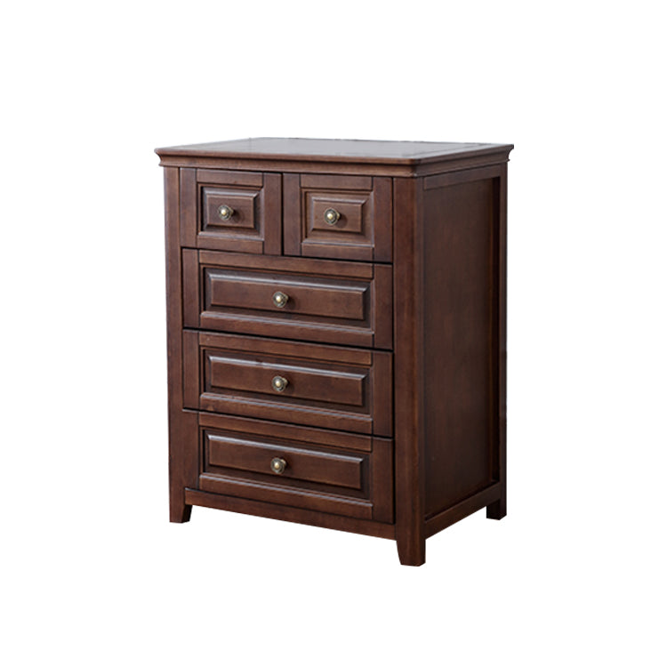 Traditional Brown Storage Chest Bedroom Storage Chest Dresser with Drawers