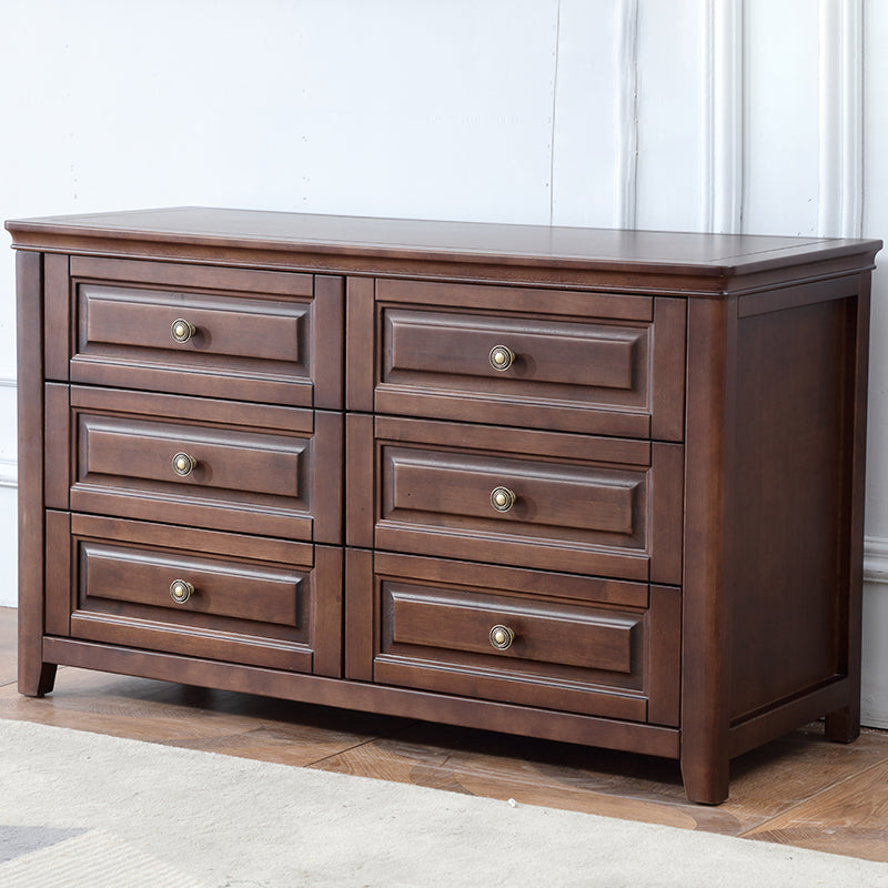 Traditional Brown Storage Chest Bedroom Storage Chest Dresser with Drawers