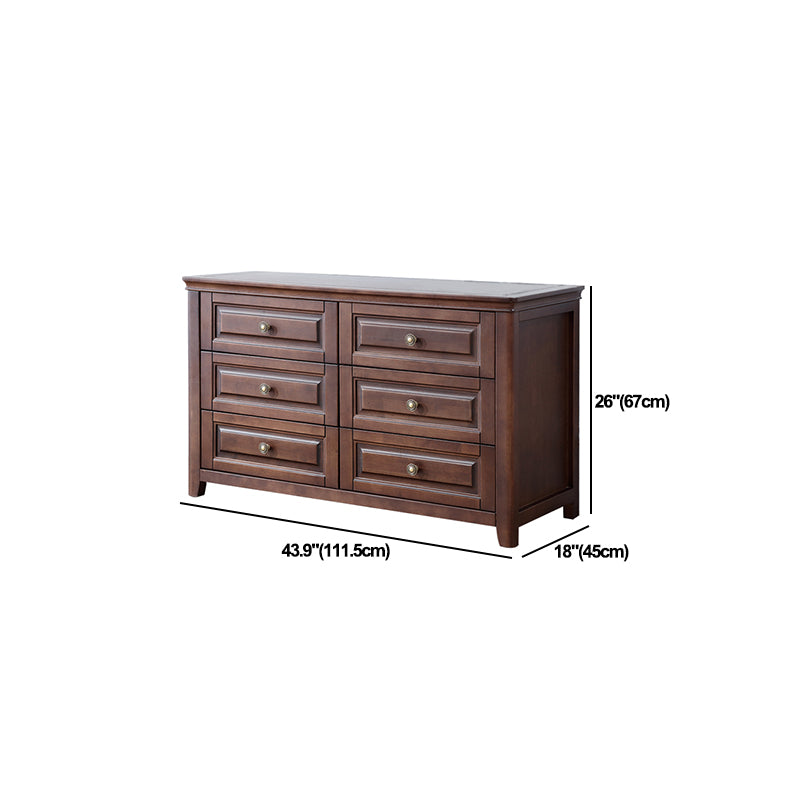 Traditional Brown Storage Chest Bedroom Storage Chest Dresser with Drawers