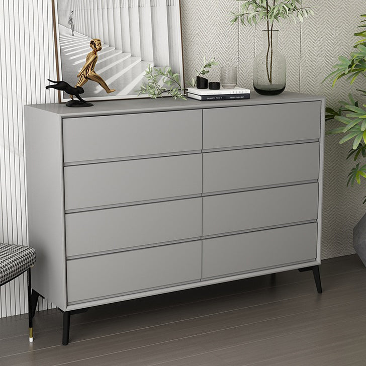 16" D Storage Chest Modern Style Bedroom Storage Chest Dresser in White and Grey