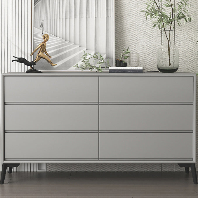 16" D Storage Chest Modern Style Bedroom Storage Chest Dresser in White and Grey