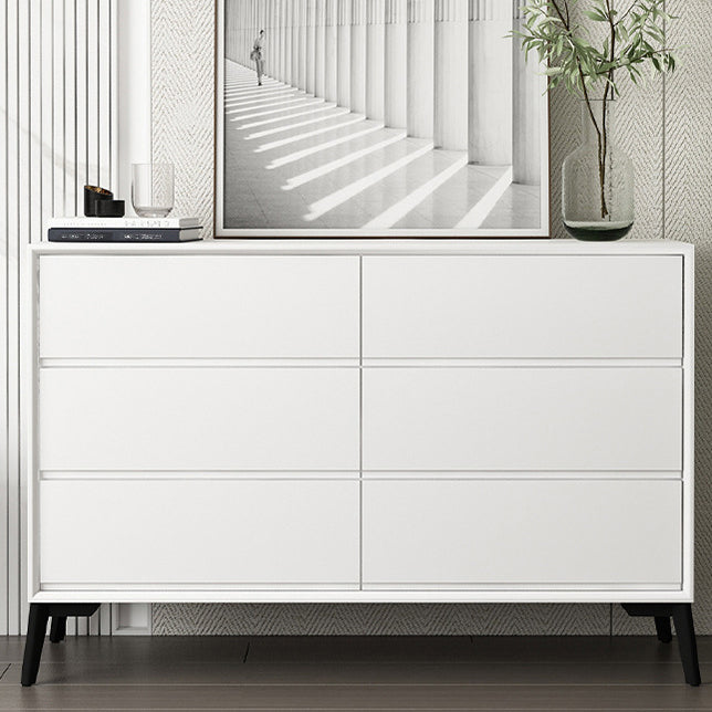 16" D Storage Chest Modern Style Bedroom Storage Chest Dresser in White and Grey