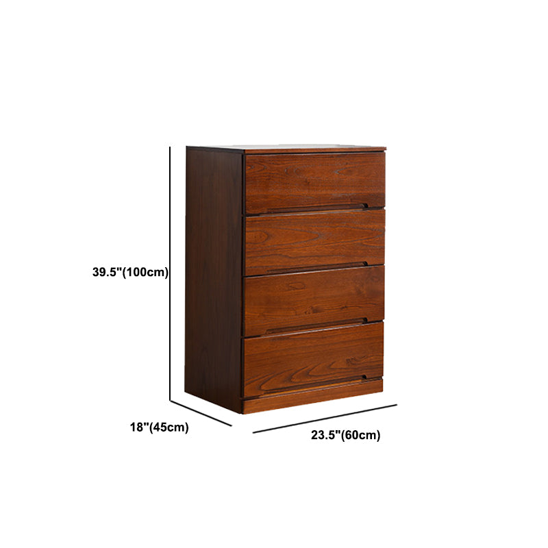 18" D Storage Chest Modern Style Bedroom Storage Chest Dresser with Drawers and Doors