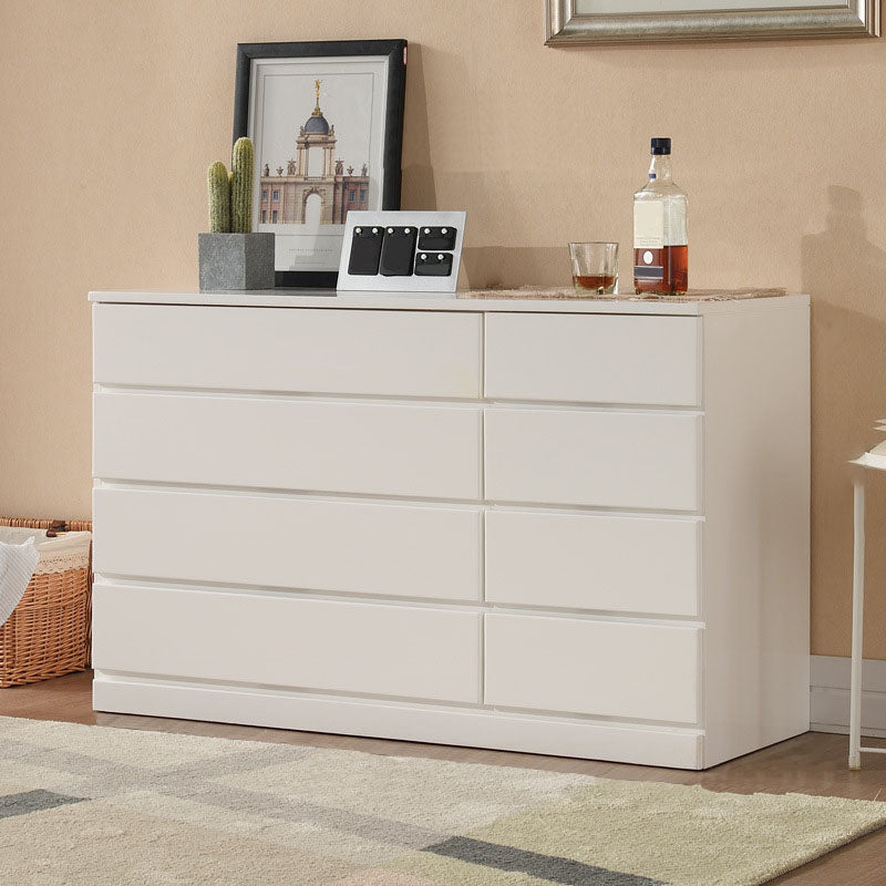 Wooden Double Dresser Modern Style Bedroom Storage Chest Dresser with Drawers