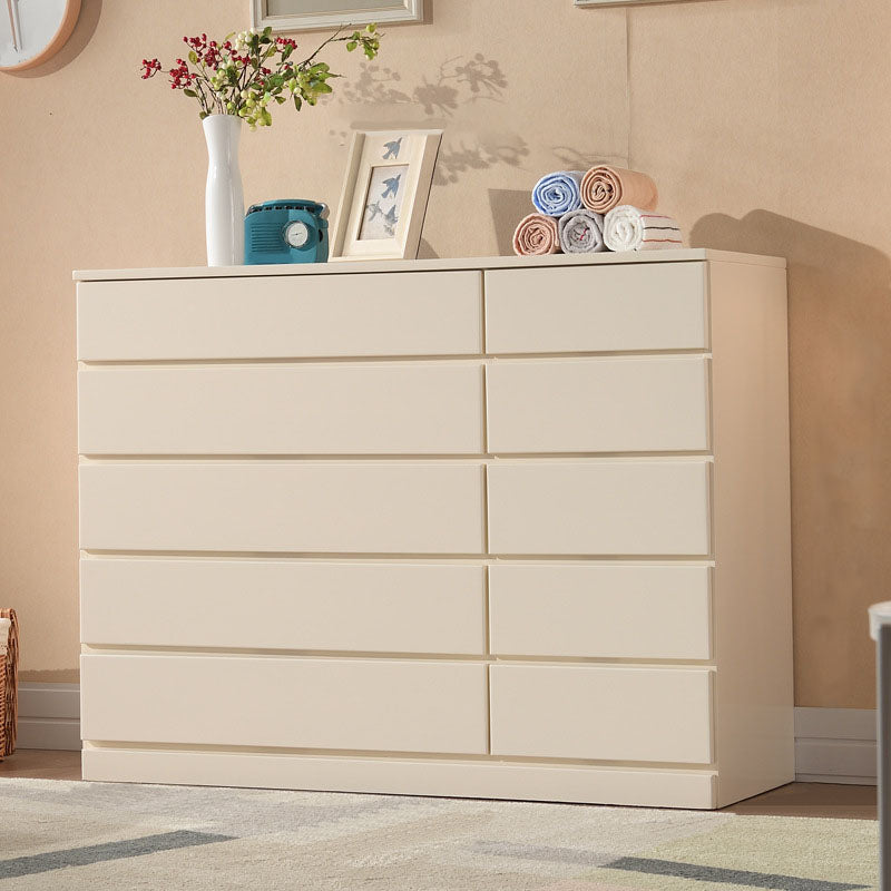 Wooden Double Dresser Modern Style Bedroom Storage Chest Dresser with Drawers