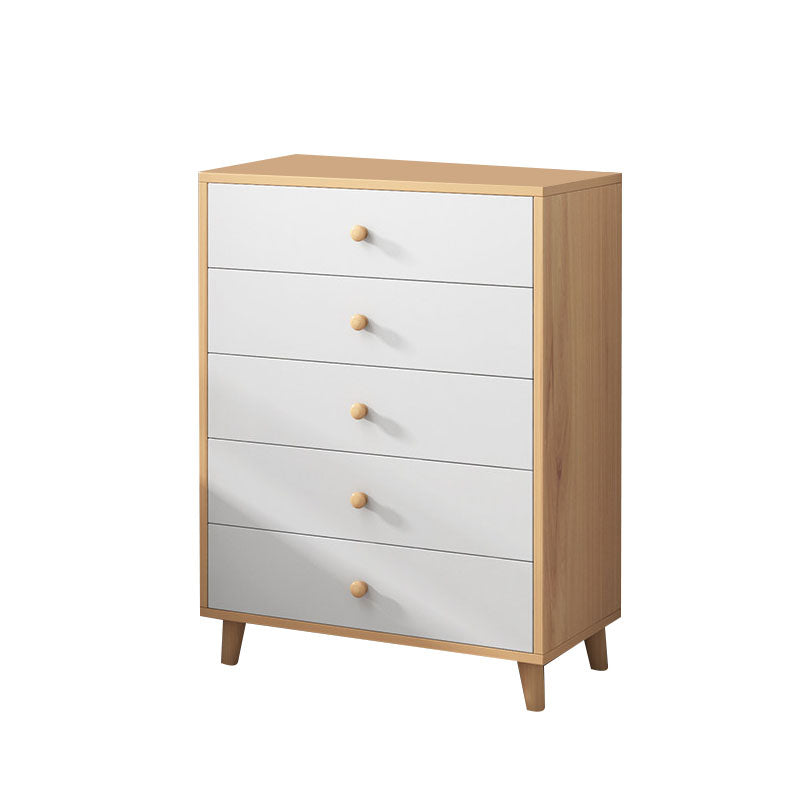 Wooden Dresser Modern Style Vertical Bedroom Storage Chest Dresser with Drawers