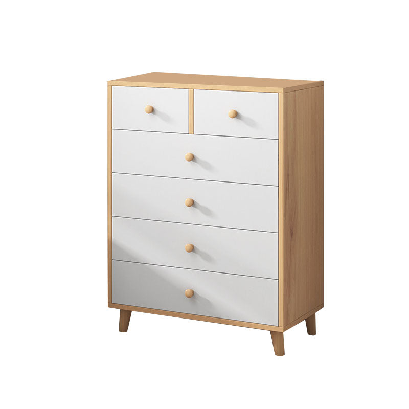 Wooden Dresser Modern Style Vertical Bedroom Storage Chest Dresser with Drawers